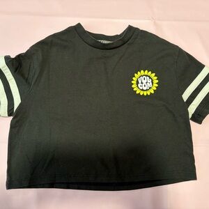 Volcom Kids Black and Yellow Sunflower Tee